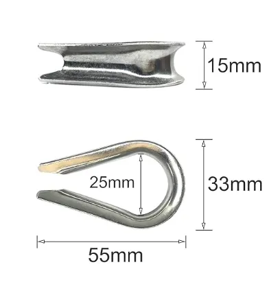 12PCS M10 Dedo de acero inoxidable para el montaje de la línea de tracción y 3/8 pulgadas de diámetro de cable de alambre 0