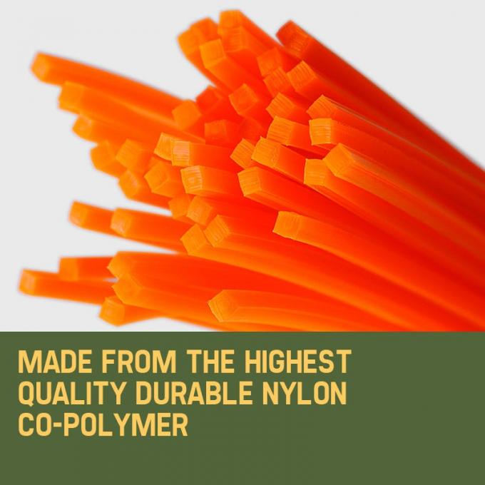 Cuadrado 2.4MM 0,094 '' 1LB línea de recorte de nylon Hank paquete a granel para cortador de césped 3