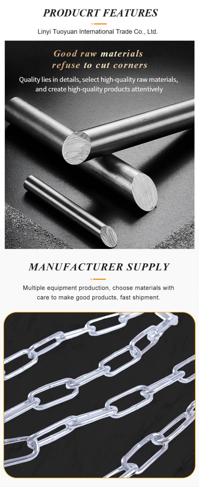 7 mm Cadena de equipos deportivos de venta caliente Cadena de hierro galvanizado 3