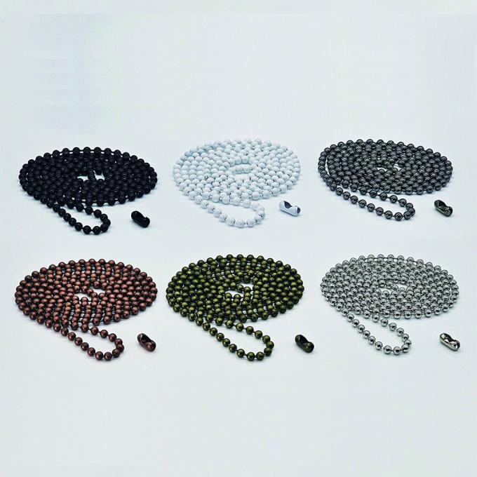 Componentes de sombreado de rodillos al por mayor Cadena de bolas de rodillos de 4,5*6 mm Cadena de cuentas metálicas para ciegos 1