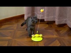 Donut Delight Cat Toy - Teaser giratorio avanzado con base de resorte