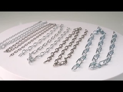 Precio de fábrica de la cadena de enlace de acero galvanizado DIN766 763 764