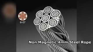 Cuerda de alambre de acero inoxidable 316 no magnética de 4m m