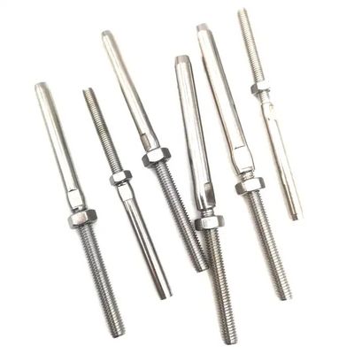 OEM Acero inoxidable de trabajo pesado 316 cuerda de alambre Swage Stud Thread Terminal con tuerca