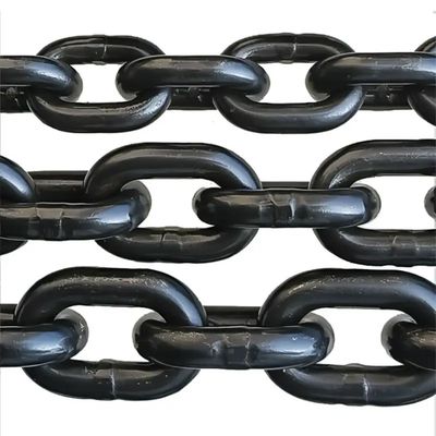 comprar Finish negro estándar de alta prueba de acero redondo cadena de enlace de transporte para una alta durabilidad online manufacture
