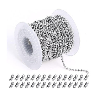 Cadenas de bolas de acero inoxidable de acabado plano