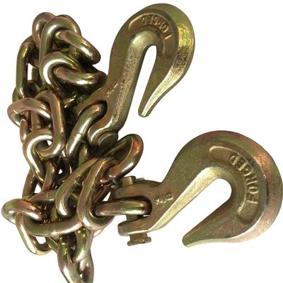 comprar 2t límite de carga de trabajo zincado G70 cadena de unión con 2 clavis gancho de agarre garantizado online manufacture