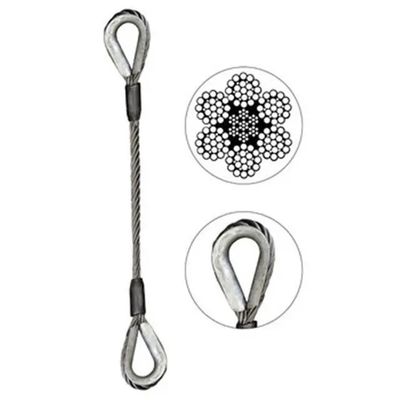 - AISI 304 316 acero inoxidable 7x7 6x36 Dia 8mm IWRC RHRL Ojo duro blando acabado de cable no galvanizado