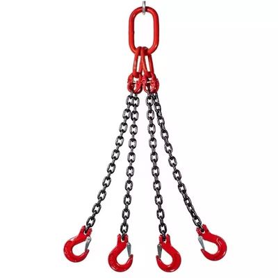 comprar G80 Sling de cadena con patas/Infinito para elevación de mercancías Estrutura de cadena soldada de acabado negro online manufacture
