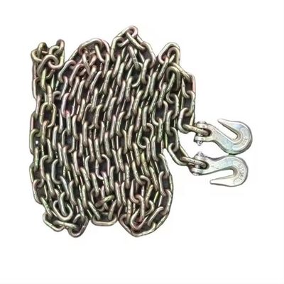 comprar Estructura Cadena soldada negro de trabajo pesado galvanizado G70 Cadena de remolque de camión con ganchos de agarre online manufacture