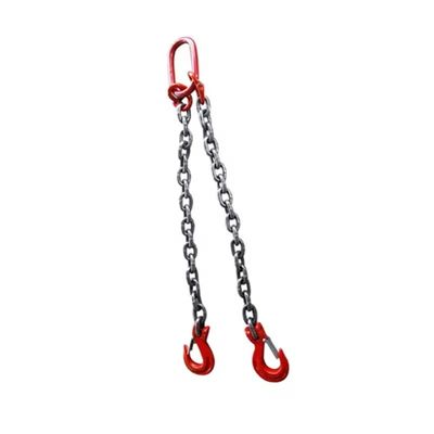 comprar 8 mm de acabado negro G80 de aleación de acero de cadena de honda con dos patas para levantar EN818-2 Durable online manufacture