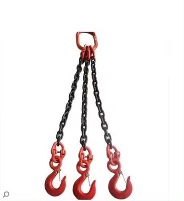 comprar Sling de cadena de elevación versátil y de dos patas con ganchos 48kN carga de prueba acabado negro online manufacture