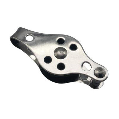 Un buen precio. Bloque de aparejo de acero inoxidable de uso generalizado SS316 tipo ojo giratorio polea de doble enmalle en línea