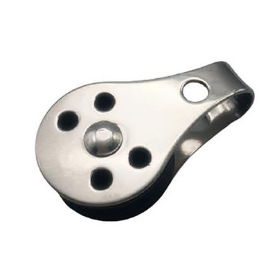 Tipo de ojo giratorio de polea de doble malla de acero inoxidable para el bloque de aparejo sanitario SS316