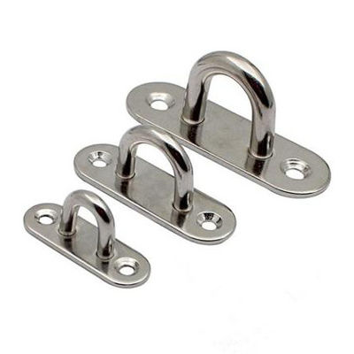 Accesorios colgantes de cubierta Yacth Accesorios de acero inoxidable almohadilla oblonga placa de ojo gancho de anillo de grapa