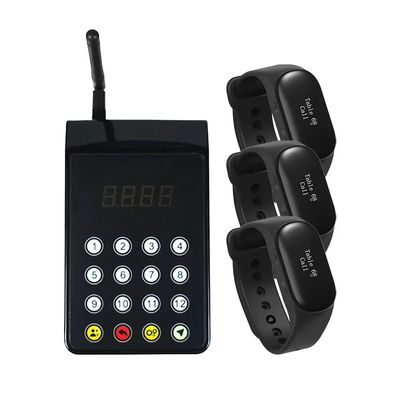 Personal inalámbrico Restaurante Coaster Pager Beeper Reloj teclado para gerentes Llamar al camarero