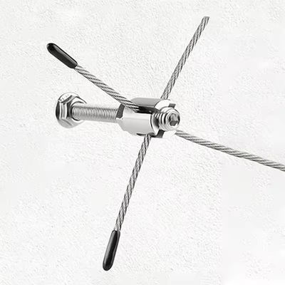 comprar Clampada de poste de pared de color gris Hardware 304 3mm Trellis de alambre de acero inoxidable Clip de cuerda de alambre de tornillo de madera online manufacture