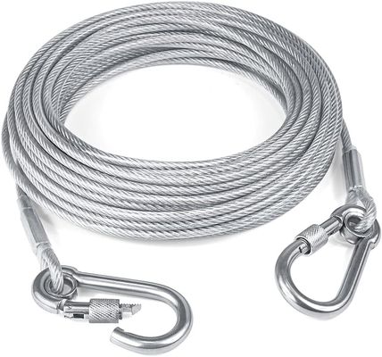 Cable de acero de doble correa para perros