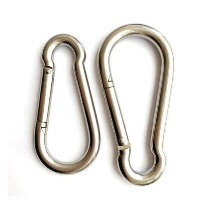 Un buen precio. Tecnología de tratamiento electrolítico Acero inoxidable DIN5299C Carabiner Gancho de resorte en línea