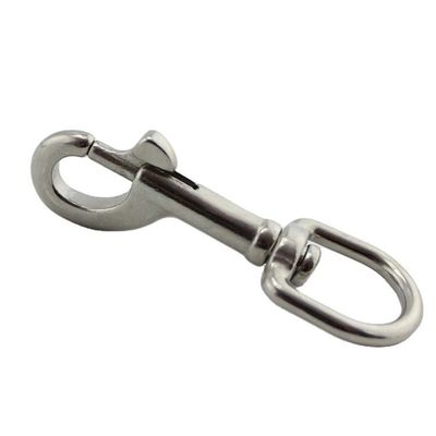 comprar Cadenas de botes de acero inoxidable pulido con ojo giratorio de resorte, gancho de 73 mm para la industria pesada online manufacture