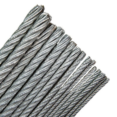 comprar Cables de alambre de acero galvanizado para dibujo y elevación de acero especial de cabecera fría de acero de grado 7*7 6*7 FC online manufacture