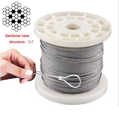 comprar 7*7 Cables de alambre de acero inoxidable para la construcción AISI 201/304/316 Material de grado no aleado online manufacture