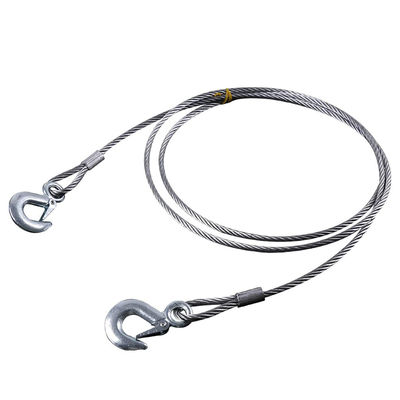 comprar Carril de remolque de grúa de remolque de acero cables de cables de alambre cuerda de alambre no aleación 6x19 IWRC Construcción con gancho online manufacture