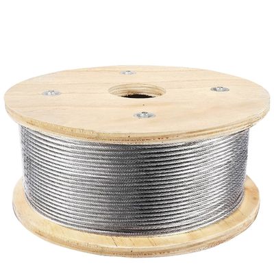 comprar Cable de acero galvanizado de 16 mm de grado de acero inoxidable 1 x 19 hebras Construcción 500FT para la instalación de barandillas de cable de cubierta online manufacture