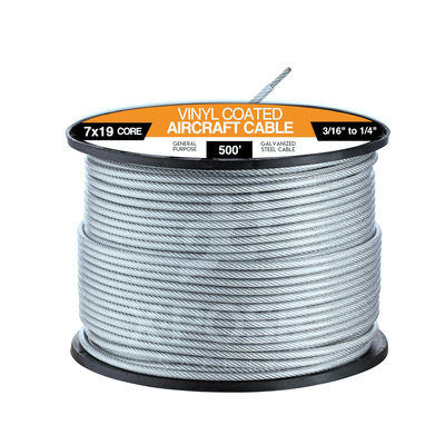 comprar Alta resistencia 1770MPa 7x19 Cable de avión de acero galvanizado 3/16