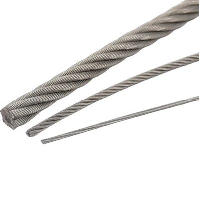 comprar 300 Serie AISI316 Acero inoxidable cuerda de alambre redonda 1*7 7*7 1*19 7*19 6*12 6*19 6*37 FC Iwrc cuerda de alambre galvanizado online manufacture