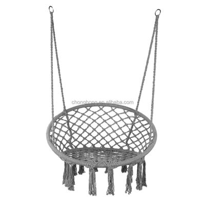 comprar Sillón giratorio con cuerda de algodón tejido a mano con macramé, hamaca Boho, silla colgante, hamaca de campamento. online manufacture
