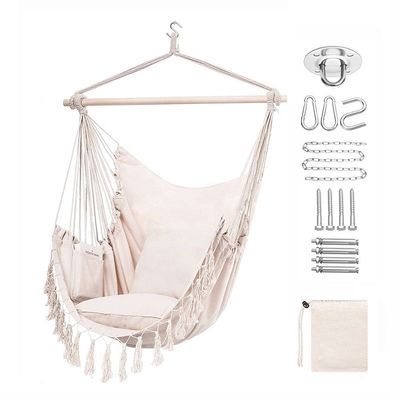 comprar Silla colgante Jardín hamaca al aire libre Acampada con hamaca de madera Silla Boho hamaca online manufacture
