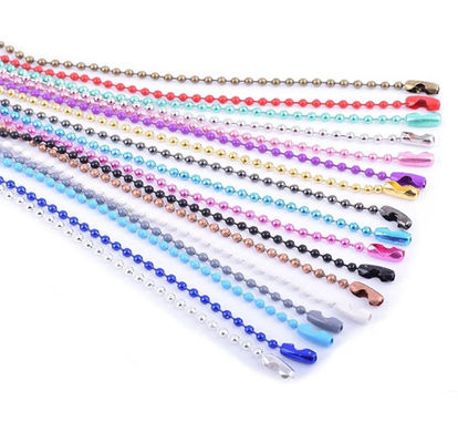 Clavedero de acero de color, cadena de perlas para perros.