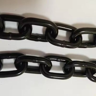 comprar G80 Cadena de elevación antirruda negra de 6 mm Cadena de rodillos de hierro soldado de 8 mm para elevación online manufacture