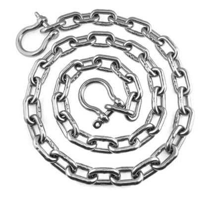 Cadenas Marinas Soldadura por Resistencia Eléctrica Cadena de Anclaje de Acero Inoxidable 316 para Barcos Resistente al Calor