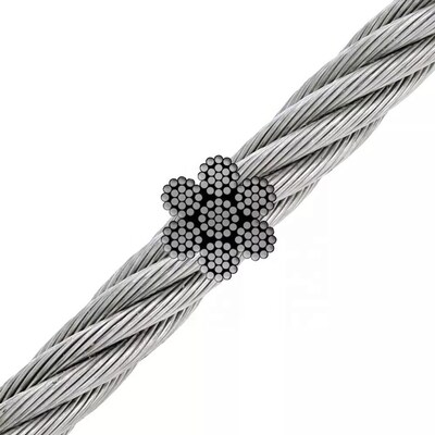 Un buen precio. 8*19S+FC Cable de cable de alambre de acero galvanizado con material de acero al carbono para la eficiencia de la cuerda en línea