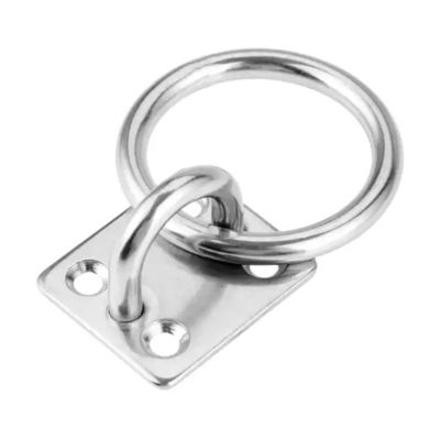 Un buen precio. Placa de ojos de almohadilla cuadrada montada en la pared con anillo soldado y acabado galvanizado en línea