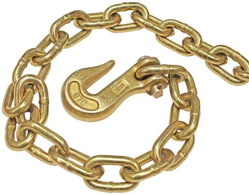 Cadenas de enlace de acero con transportador de zinc amarillo Clévis Grab Hook Cadenas de enlace de metal