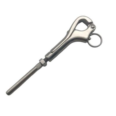 Un buen precio. Fin de acabado de acero inoxidable AISI316 Pelican Hook de liberación rápida con extremo de swage en línea