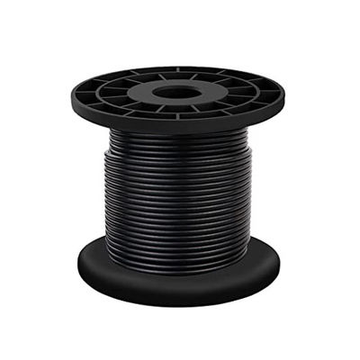 Un buen precio. Cable de alambre de acero inoxidable AiSi estándar 304 Vinyl negro recubierto de alambre de alambre exterior ligero en línea