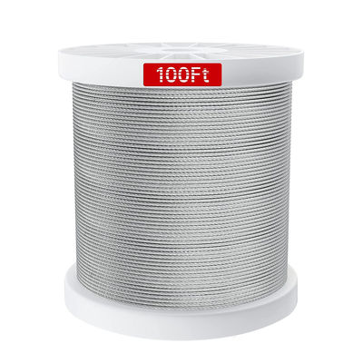 Un buen precio. Tolerancia ± 1% 7x7 cuerda colgante de tren 1/8 pulgadas T316 cuerda de alambre de acero inoxidable en línea