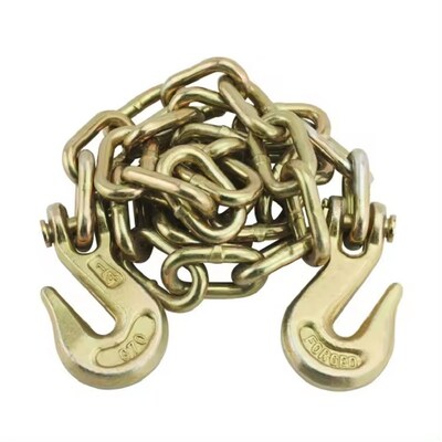 Cadenas de seguridad de remolque de 8 mm de diámetro G70 con ganchos de agarre para control de carga
