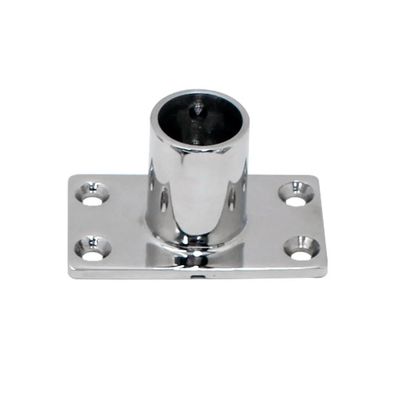 Un buen precio. Fittings de hardware marino Base de estante de acero inoxidable Base de tubería redonda 30 grados en línea