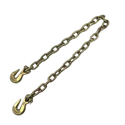 Un buen precio. Cadena de eslabones de acero galvanizado G70 para remolque con ganchos de agarre de horquilla forjados en línea