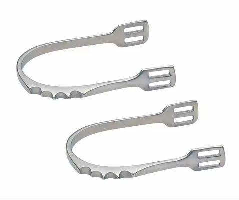Un buen precio. Espuelas de montaje de caballos occidentales de acero inoxidable de acabado pulido para arneses de peine occidental en línea