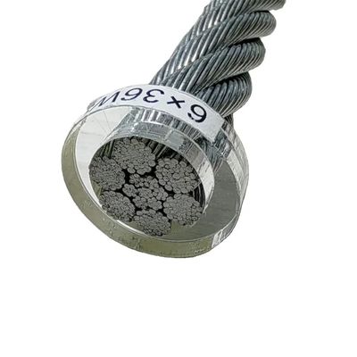Un buen precio. 6x36WS IWRC FC Cuerdas de alambre de acero galvanizado en caliente con excelente resistencia a la corrosión en línea