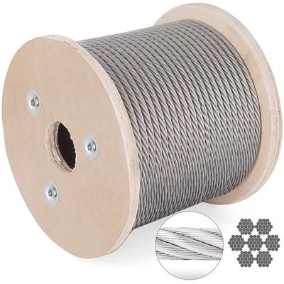 Un buen precio. Acero AISI 304 316 galvanizado 8x19S FC Dia 27mm cuerda de alambre para ascensor en línea