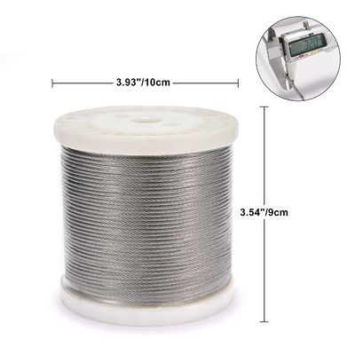 Un buen precio. Cable de acero inoxidable T316 con cortador y guantes de 7x7 hebras en línea