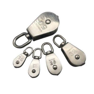 Un buen precio. Construcción Rigging Hardware Rueda única Puliera giratoria Bloque de acero inoxidable en línea