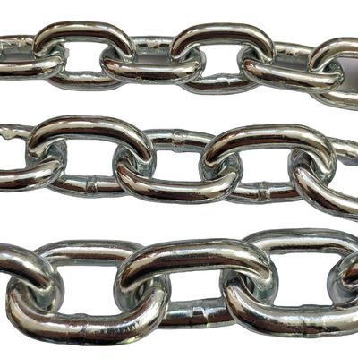 Un buen precio. Cadenas galvanizadas de elevación de carga 3MM 4MM 5MM 6MM 8MM 10MM 12MM Soldadura lisa DIN5685A Cadenas de enlace corto en línea